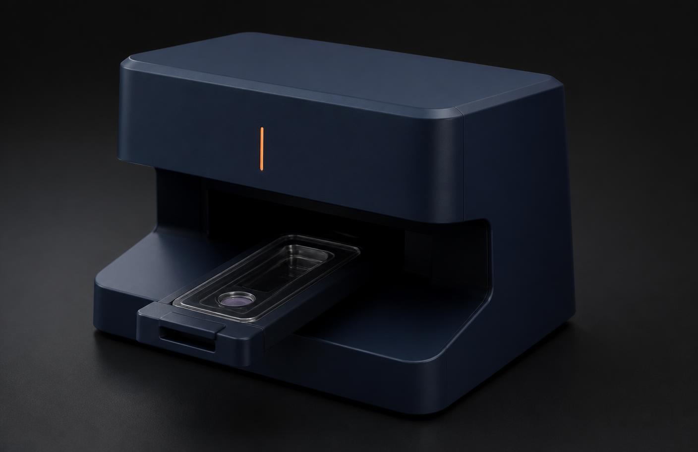 Compact optical imaging cradle holding an AgariX cartridge